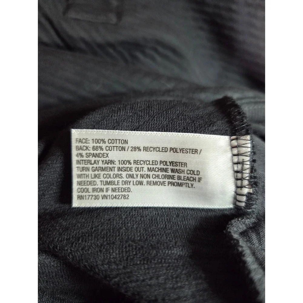 Goodfellow & Co Mens Dark Gray Quilted Snap Mock Neck Sweatshirt Small Winter